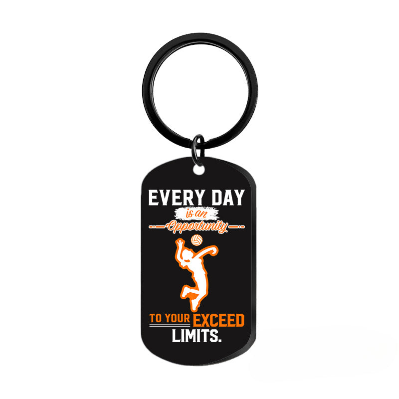 Wholesale Volleyball Sports Metal Keychains